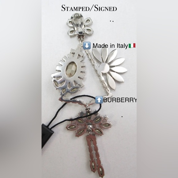 BURBERRY LJ🌼DAISY T Drop Earring🔥Asymmetrical LOOK🌼Retail $995🔥NWT/Box🎁ROSE - Picture 17 of 17